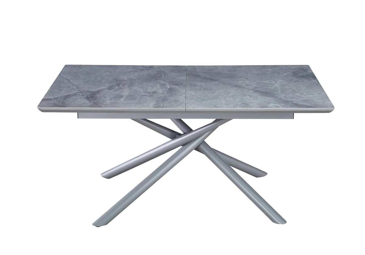 Table à manger extensible en céramique grise | Zyra