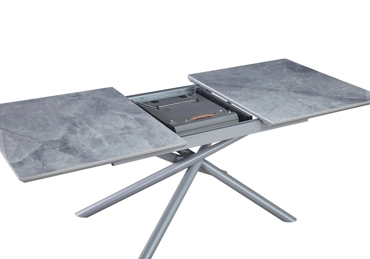 Table à manger extensible en céramique grise | Zyra
