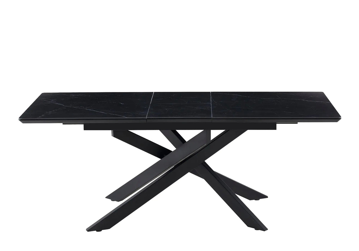 Table à manger extensible céramique marbre noir | Koda
