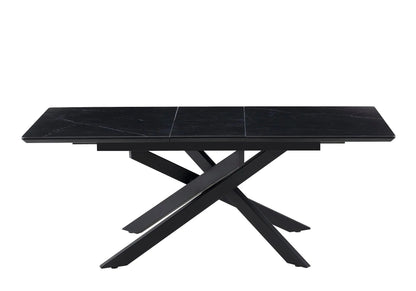 Table à manger extensible céramique marbre noir | Koda