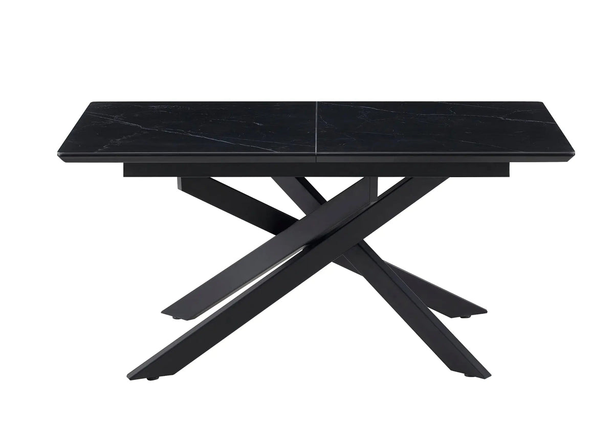 Table à manger extensible céramique marbre noir | Koda