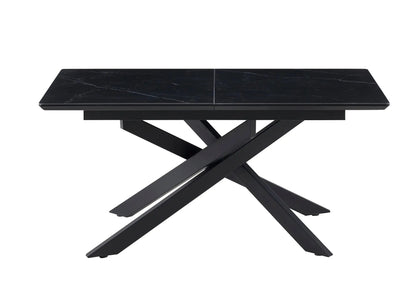 Table à manger extensible céramique marbre noir | Koda