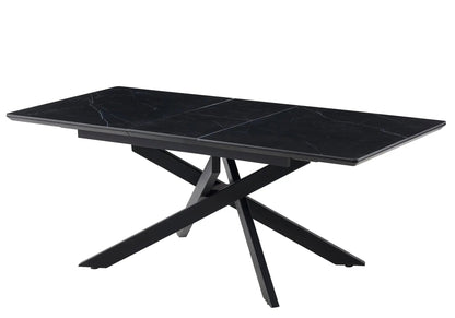 Table à manger extensible céramique marbre noir | Koda
