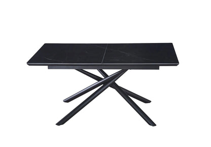 Table à manger extensible en céramique noire | Zyra