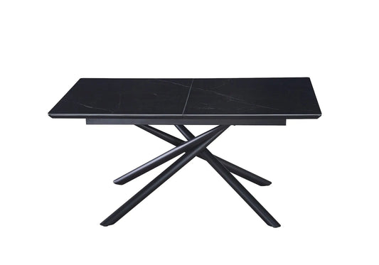 Table à manger extensible en céramique noire | Zyra