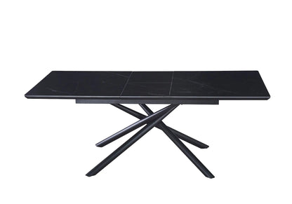 Table à manger extensible en céramique noire | Zyra