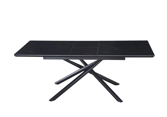Table à manger extensible en céramique noire | Zyra