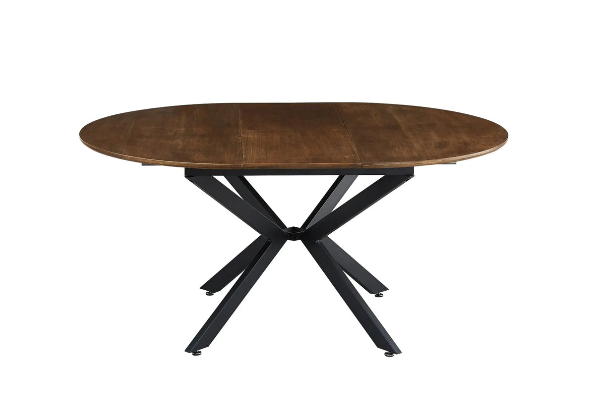 Table repas extensible en chêne et pied noir | Vylos