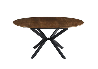Table repas extensible en chêne et pied noir | Vylos