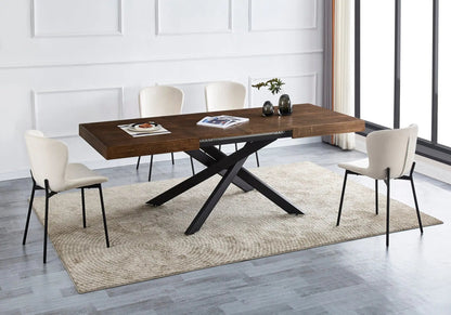 Table extensible chêne noir pour salle à manger | Varek