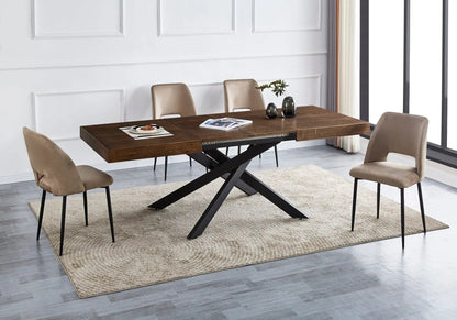 Table extensible chêne noir pour salle à manger | Varek