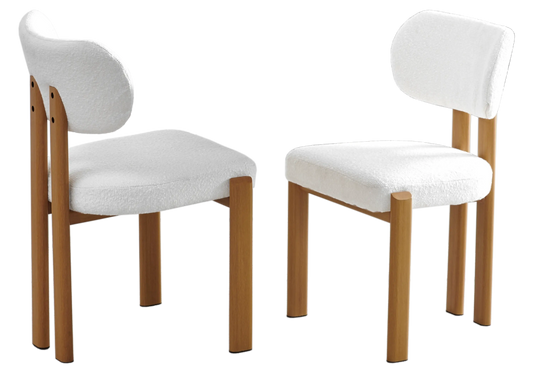 Lot de 4 chaises de salle à manger bouclées et bois | Zorix