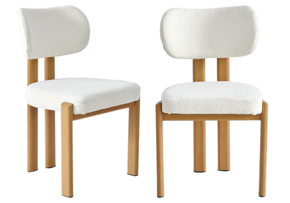 Lot de 4 chaises de salle à manger bouclées et bois | Zorix