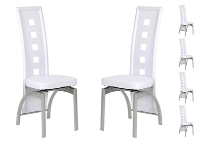 Ensemble table à manger et 6 chaises blanches | Lyra