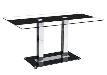Table à manger verre trempé avec 6 chaises | Niva