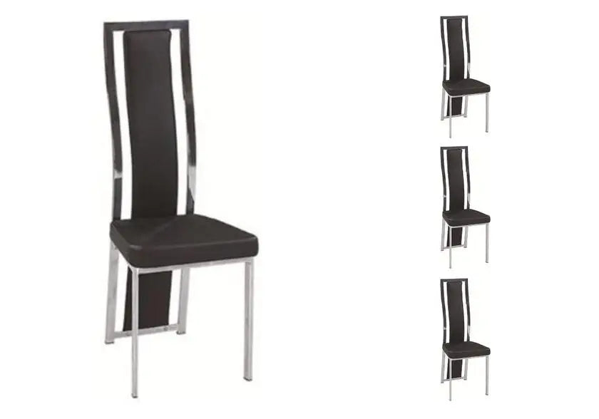 Table à manger verre trempé avec 6 chaises | Niva