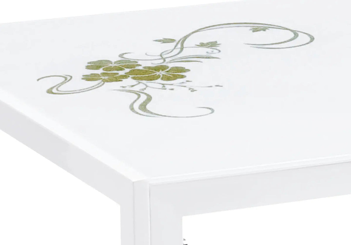 Table à manger rectangulaire verre trempé blanc | Zenix