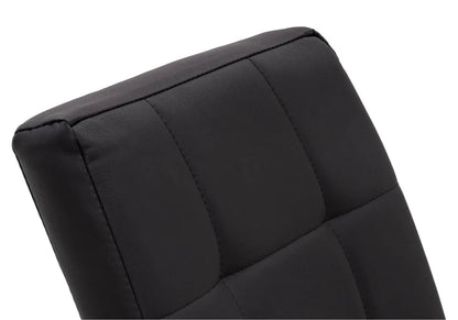 Table ronde effet marbre blanc et 6 chaises noires | Mona