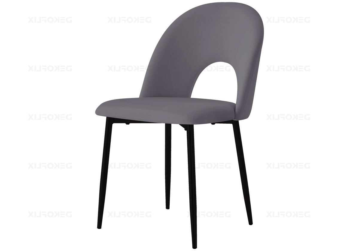Table marbre blanc et chaises anthracite | Zyra