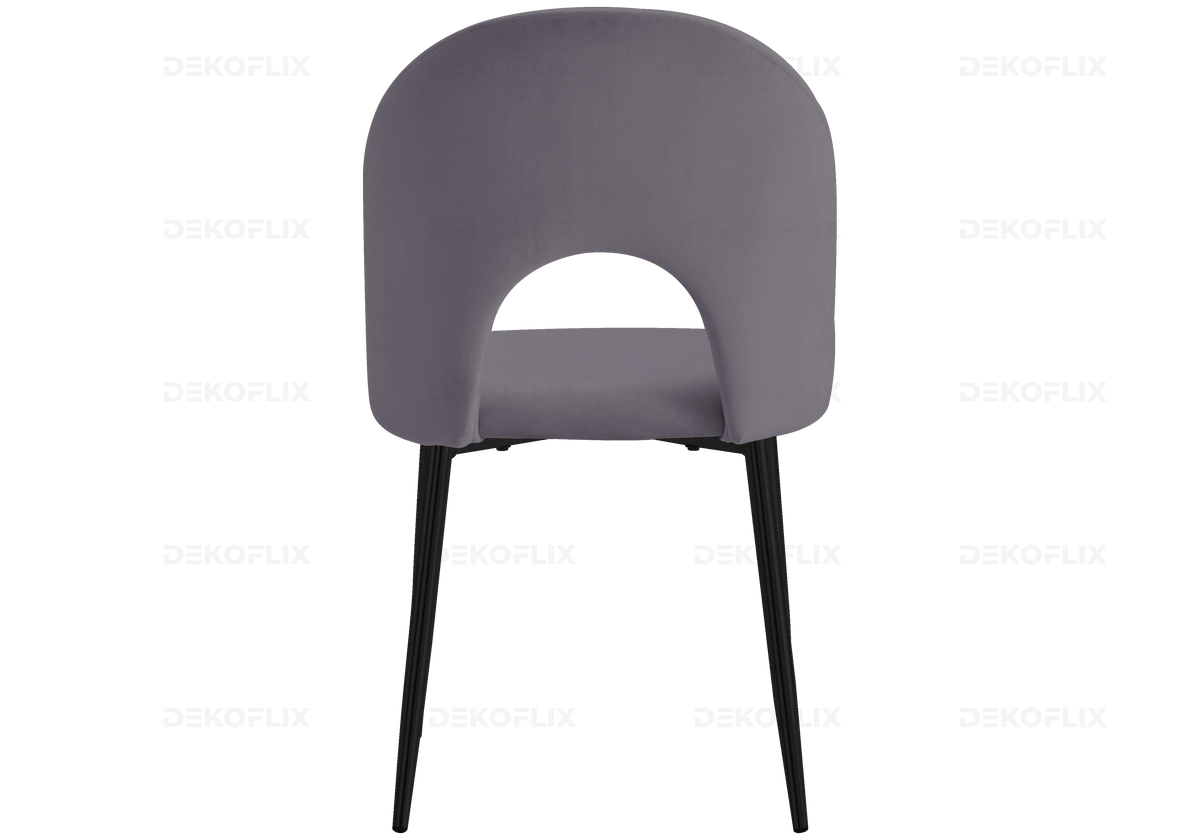 Table marbre blanc et chaises anthracite | Zyra