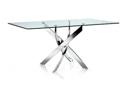 Ensemble table repas design et 6 chaises blanches | Mona