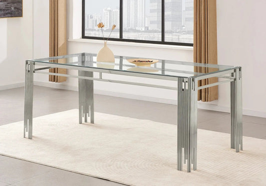 Table de salle à manger verre au style chic | Zalys