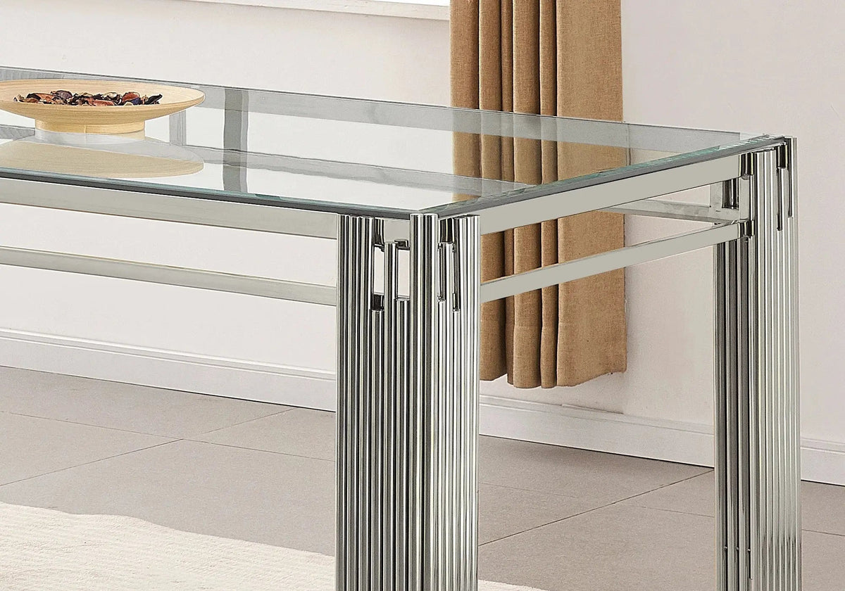 Table de salle à manger verre au style chic | Zalys