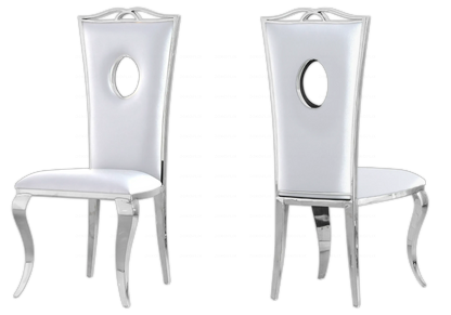 Ensemble table verre noir et 4 chaises argent | Halo
