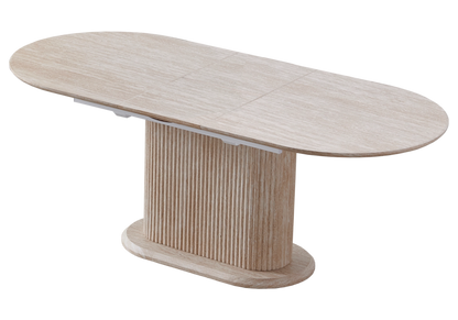 Table à manger extensible ovale effet travertin | Vexta