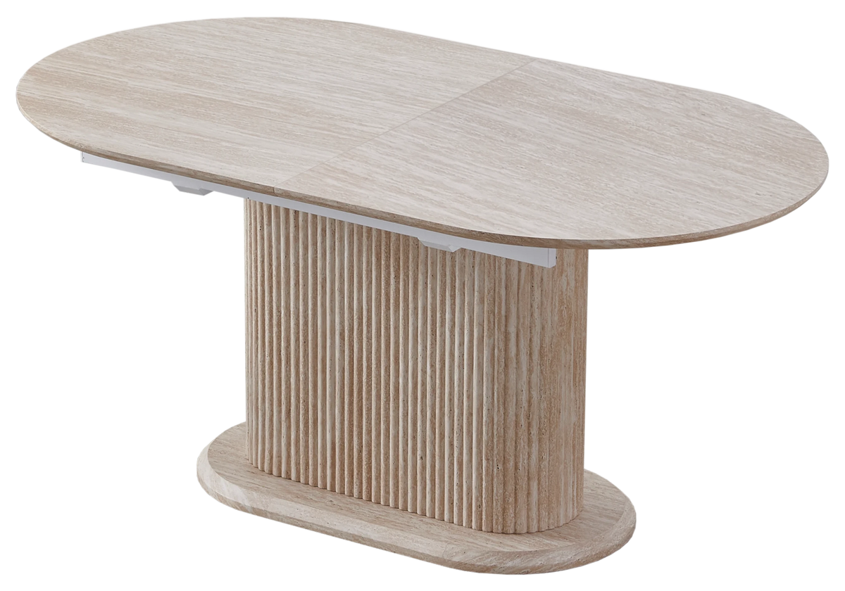 Table à manger extensible ovale effet travertin | Vexta