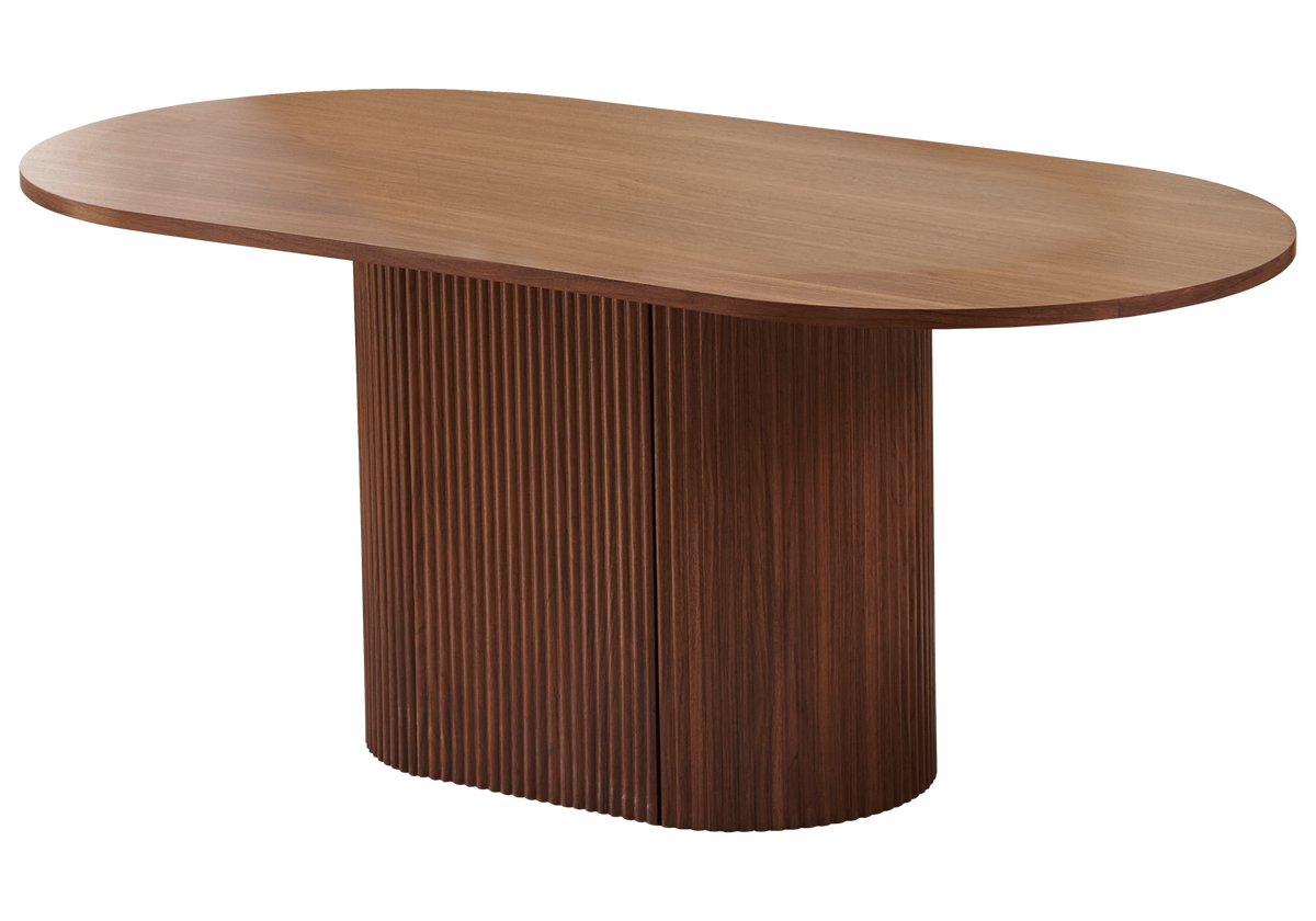 Ensemble table noyer et 4 chaises japandi | Zalor