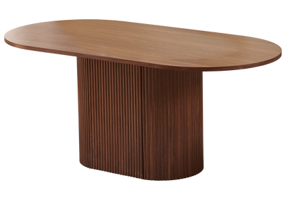 Ensemble table noyer et 4 chaises japandi | Zalor