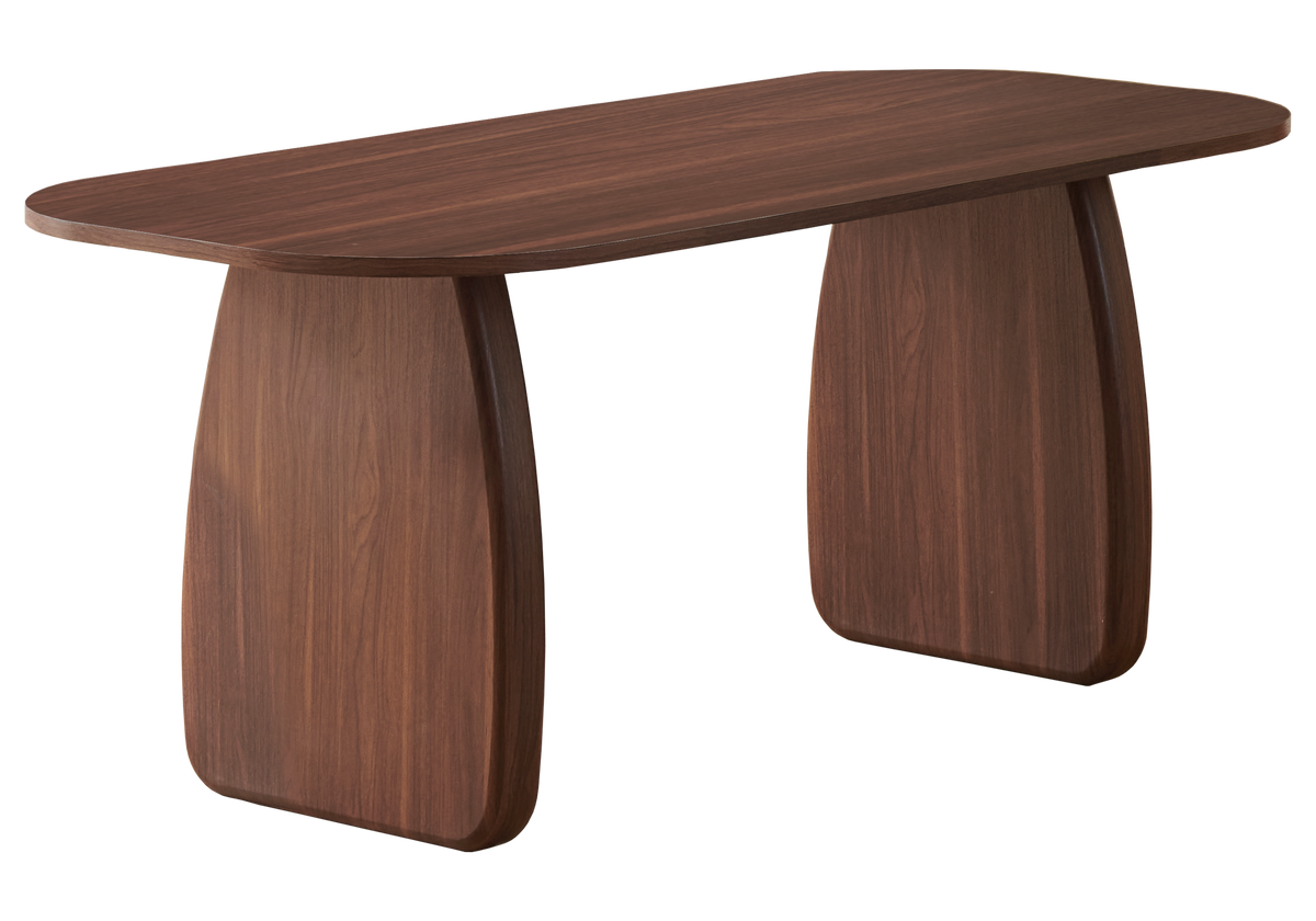 Ensemble table ovale noyer et 4 chaises japandi | Vynx