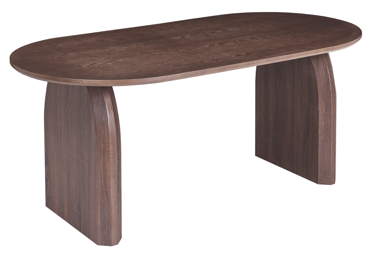 Ensemble table à manger ovale noyer et 4 chaises | Vexo