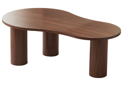 Table basse organique forme haricot noyer | Kova