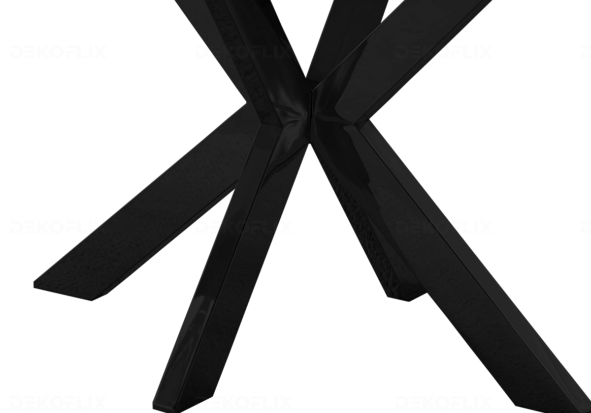 Console demi-lune en céramique effet pierre noire | Zenix