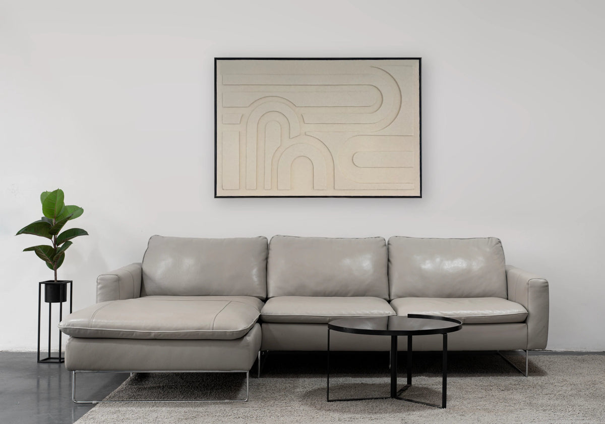Tableau mural en relief sablé aux lignes arrondies | Vexto
