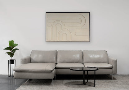 Tableau mural en relief sablé aux lignes arrondies | Vexto