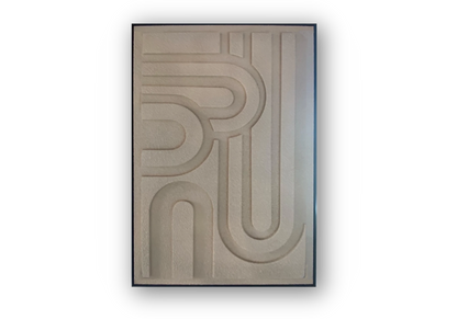 Tableau mural sablé aux motifs 3d abstraits | Vexis
