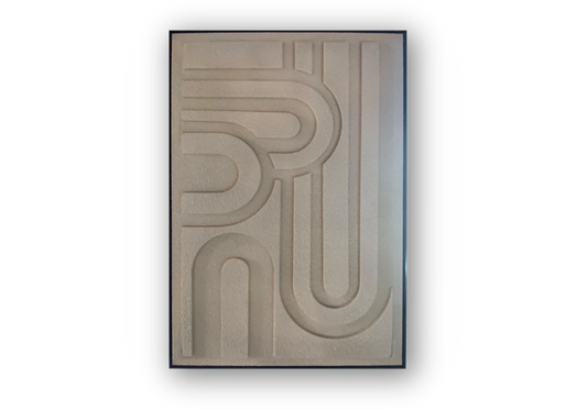 Tableau mural sablé aux motifs 3d abstraits | Vexis