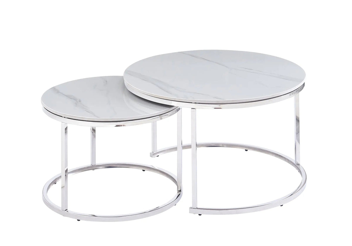 Tables gigognes design en céramique de salon | Opal