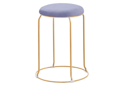 Tabouret d'appoint en gris et métal doré | Vora