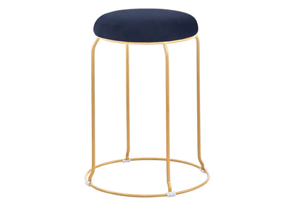 Tabouret d'appoint en noir et métal doré | Vora
