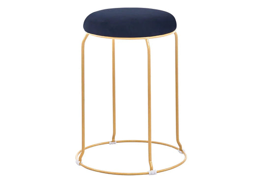Tabouret d'appoint en noir et métal doré | Vora