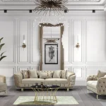 canapé turc capitonné velours beige doré chesterfield – paris.3