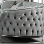 canapé turc capitonné velours gris argent chesterfield – paris.8