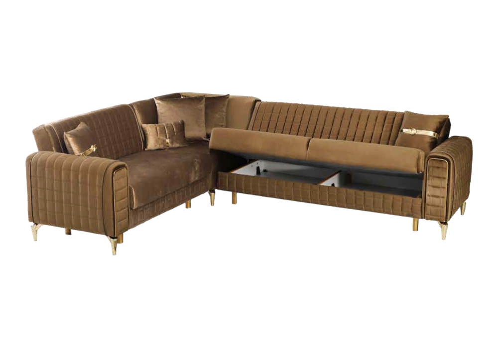 canapé d’angle velours camel convertible coffre – atlas.5