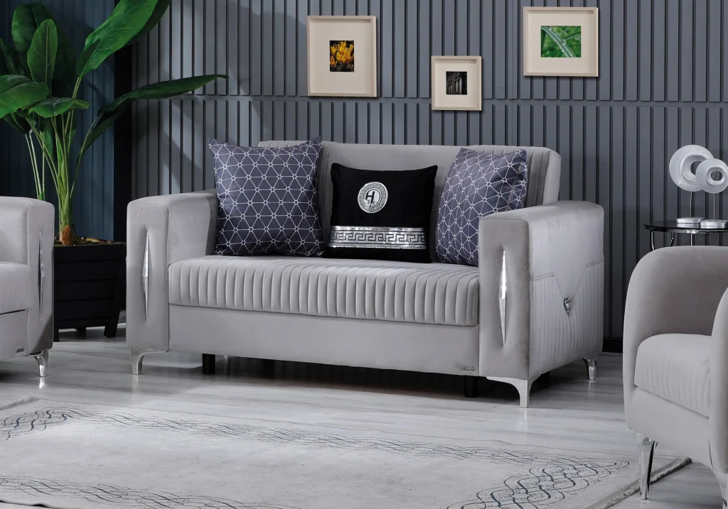 canapé velours gris convertible avec coffre zara.3