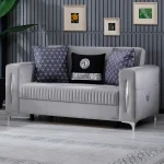 canapé velours gris convertible avec coffre zara.3