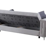 canapé velours gris convertible avec coffre zara.4